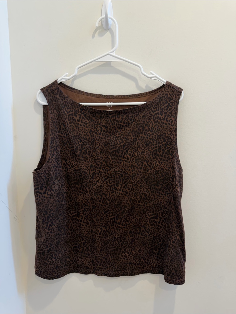 Gap Sleeveless Brown Cheetah Leopard Print Tank Top